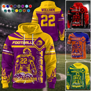 Custom Art American Football Players  Football Game Day Personalized Shirt All Over Print Shirt Custom Team Name K1702 MT2