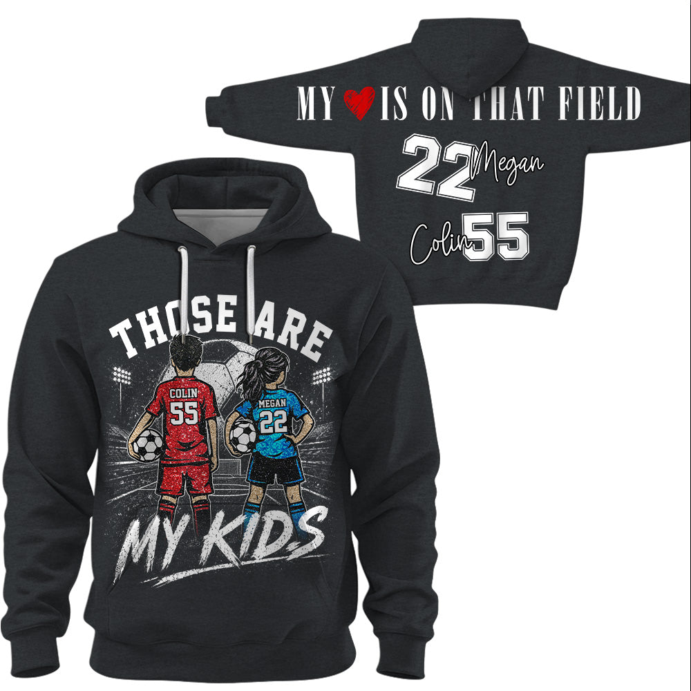 Personalized Those Are My Kids Soccer Mom Shirt, Custom Sports Mom Gameday Shirt T1807 VH01