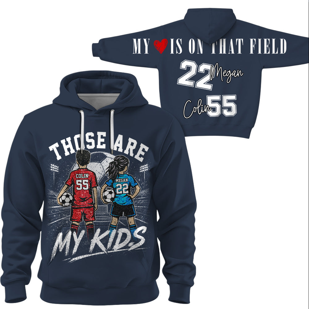 Personalized Those Are My Kids Soccer Mom Shirt, Custom Sports Mom Gameday Shirt T1807 VH01