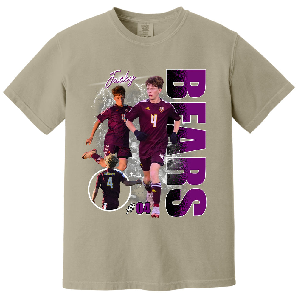 Custom Photo Soccer Player Shirt - Personalized Team Name School Name Bootleg Shirt Ver2 Na02 Pt99