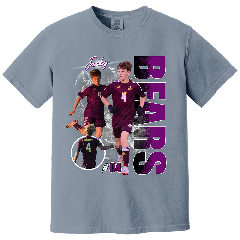 Custom Photo Soccer Player Shirt - Personalized Team Name School Name Bootleg Shirt Ver2 Na02 Pt99