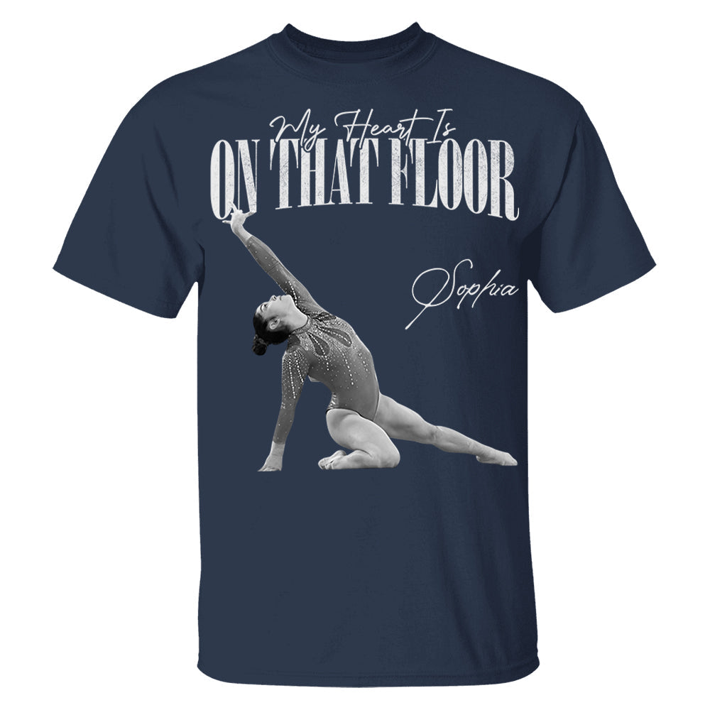 My Heart Is On That Floor - Washed Tee Retro Bootleg Shirt For Gymnast A2110 Li29