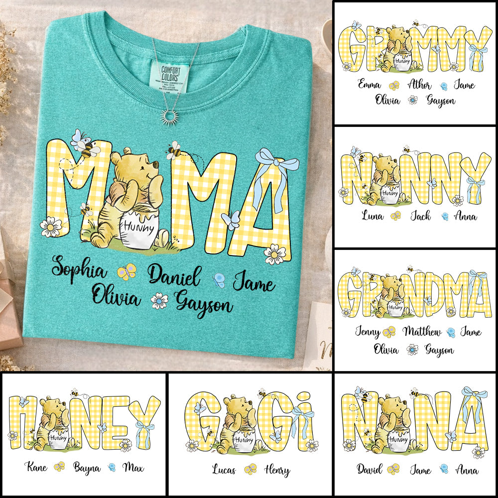 Personalized Mama Bear, Grandma Bear, Promoted to Nana T-shirt Hv01