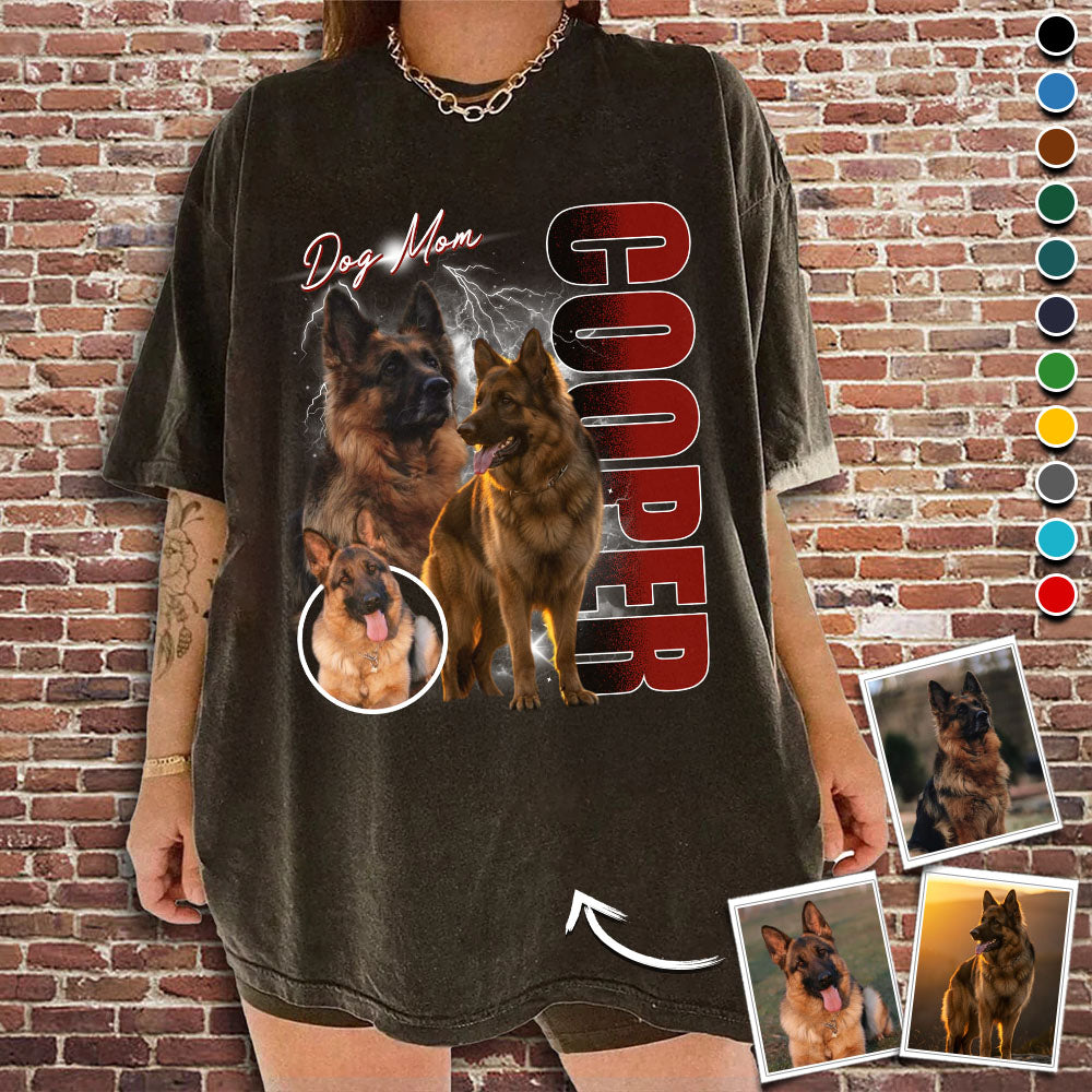 Custom Photo Dog Shirt - Personalized Dog Bootleg Shirt Vrs2 A2110