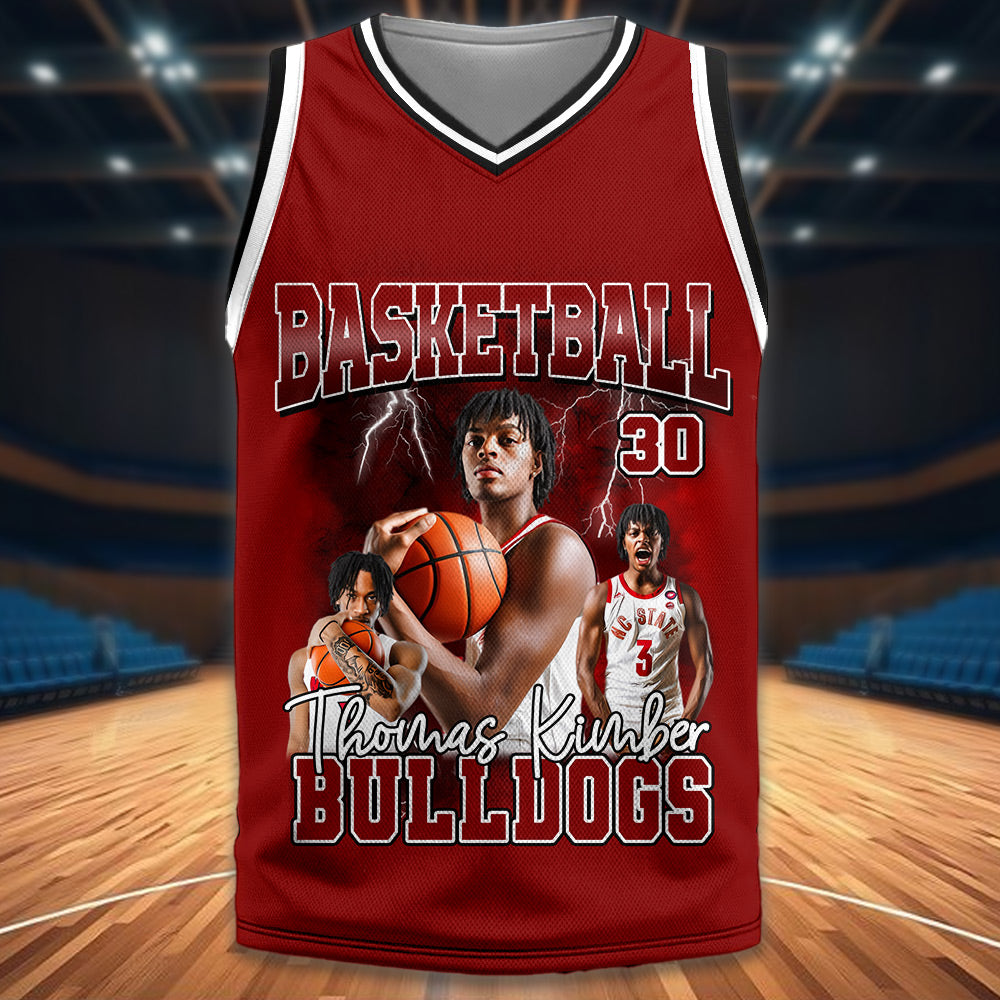 Personalized Basketball Jersey - Custom Your Photo - Gift For Basketball Player A2110
