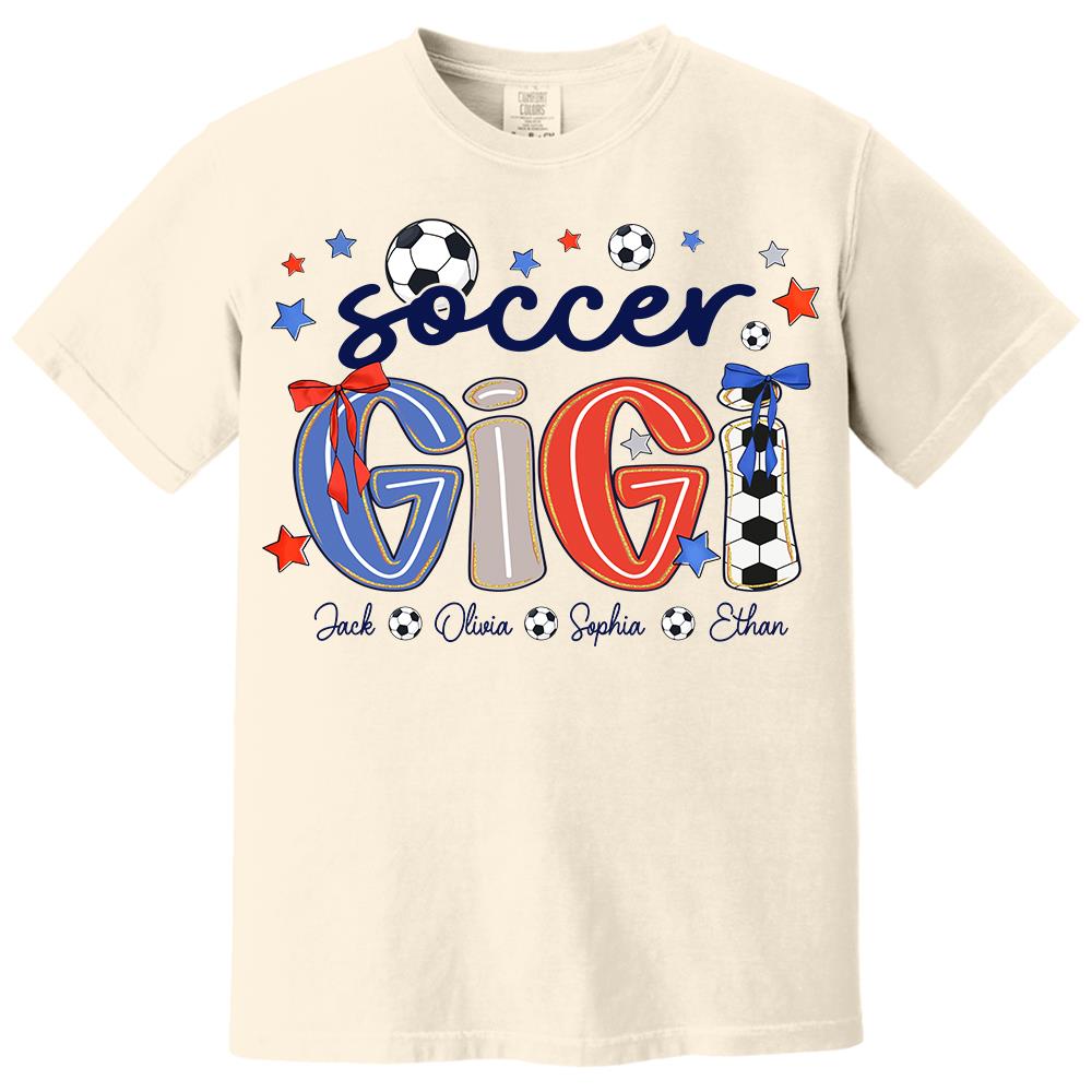 Personalized Soccer Mama Shirt, Custom Soccer Sports Grandma Nickname Shirt