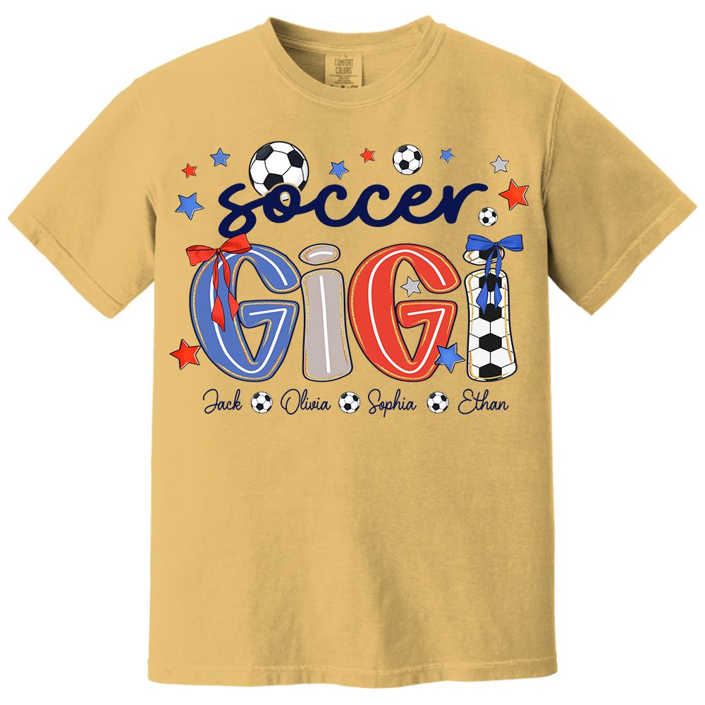 Personalized Soccer Mama Shirt, Custom Soccer Sports Grandma Nickname Shirt