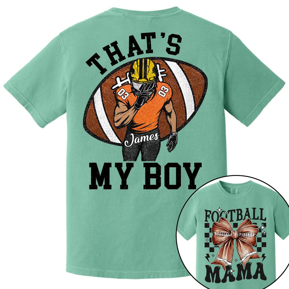 vThat’s My Boy Personalized Football Mom Football Grandma Shirt Gift For Sport Family T1807 Hv01