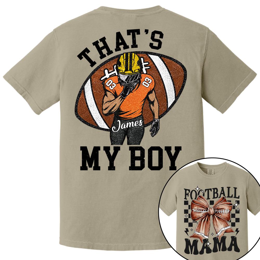 vThat’s My Boy Personalized Football Mom Football Grandma Shirt Gift For Sport Family T1807 Hv01