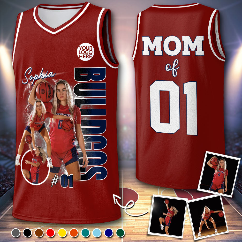 Custom Photo Basketball Player Basketball Jersey- Personalized Team Name School Name Bootleg Jersey Vrs3 A2110c