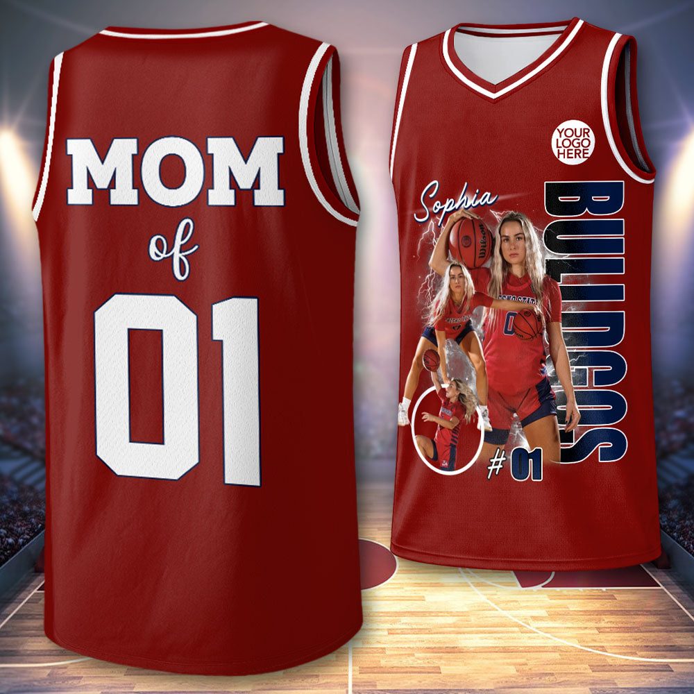 Custom Photo Basketball Player Basketball Jersey- Personalized Team Name School Name Bootleg Jersey Vrs3 A2110c