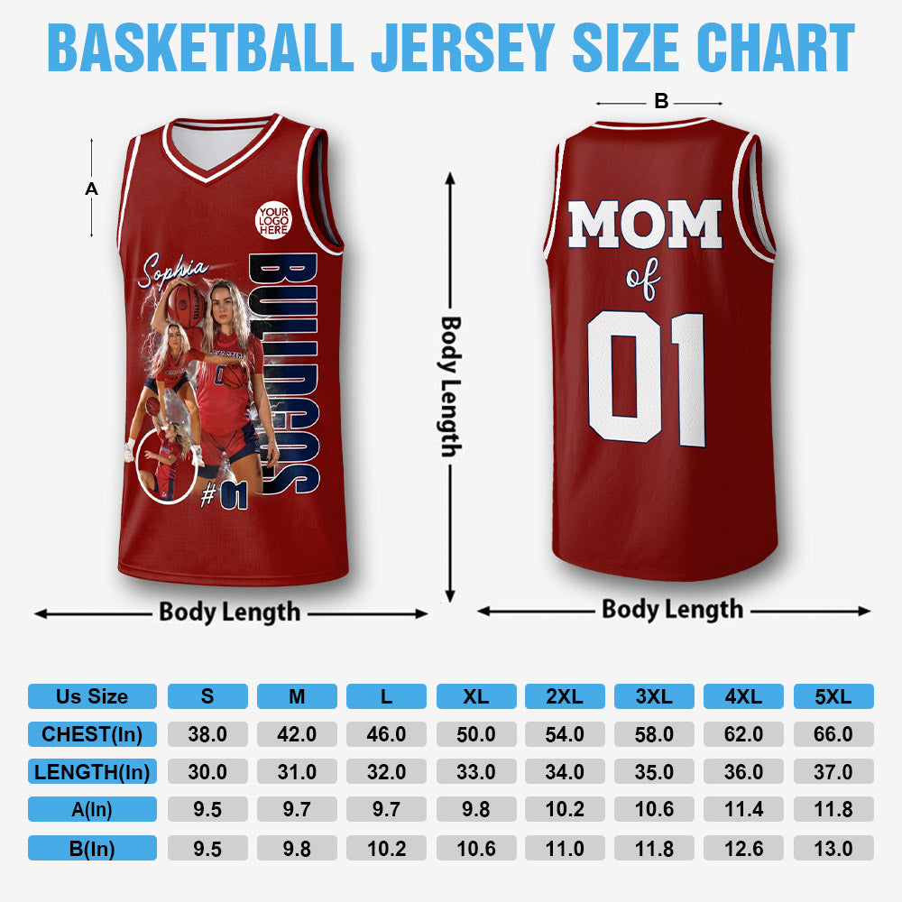 Custom Photo Basketball Player Basketball Jersey- Personalized Team Name School Name Bootleg Jersey Vrs3 A2110c