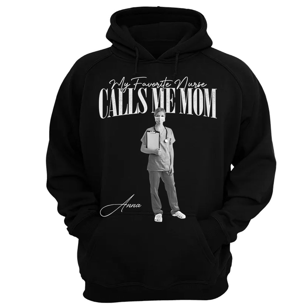 My Favorite Nurse Calls Me Mom Washed Tee Retro Bootleg Shirt For Nurse Family A2110
