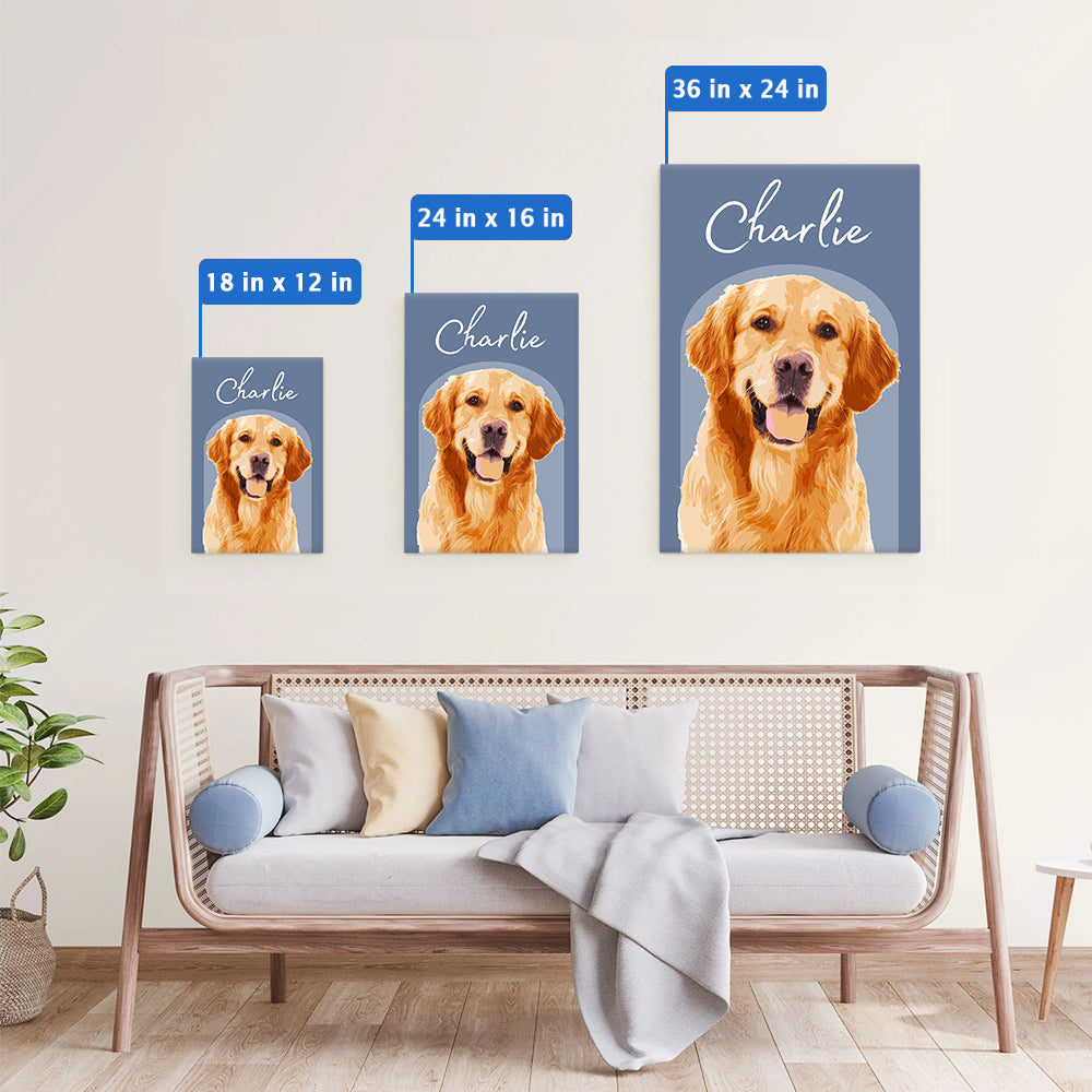 Custom Pet Poster Wall From Photo, Family Best Gift, Personalized Dog And Cat Picture Poster NA04 Tu20