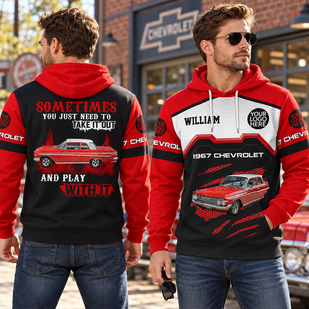 Take It Out & Play - Personalized Classic Car Photo Hoodie - Gift For Car Lovers K1702 MT2