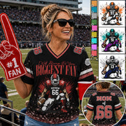 I'll Always Be Your Biggest Fan - Personalized Football Jersey For Football Mom - Gift For Sport Family T1807 T24