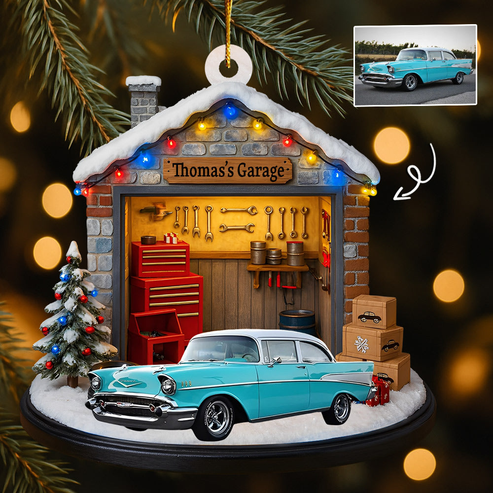 Personalized Christmas Car Ornament - Garage Ornament A2110 Li29