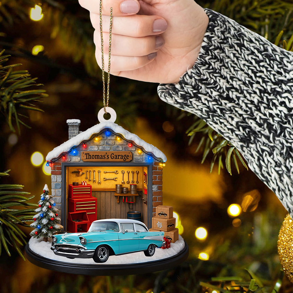 Personalized Christmas Car Ornament - Garage Ornament A2110 Li29