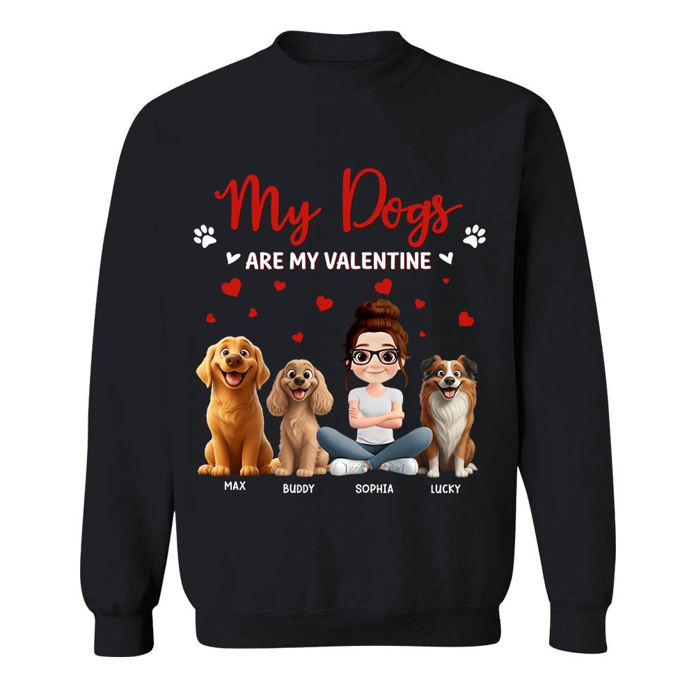 My Dog Is My Valentine, Personalized Shirt For Dog Mom, Dog Dad, Gift For Dog Lover T1807 Hv01