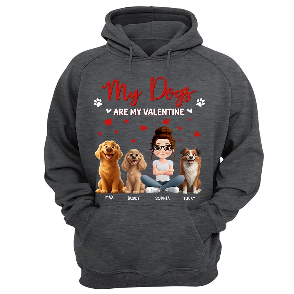 My Dog Is My Valentine, Personalized Shirt For Dog Mom, Dog Dad, Gift For Dog Lover T1807 Hv01