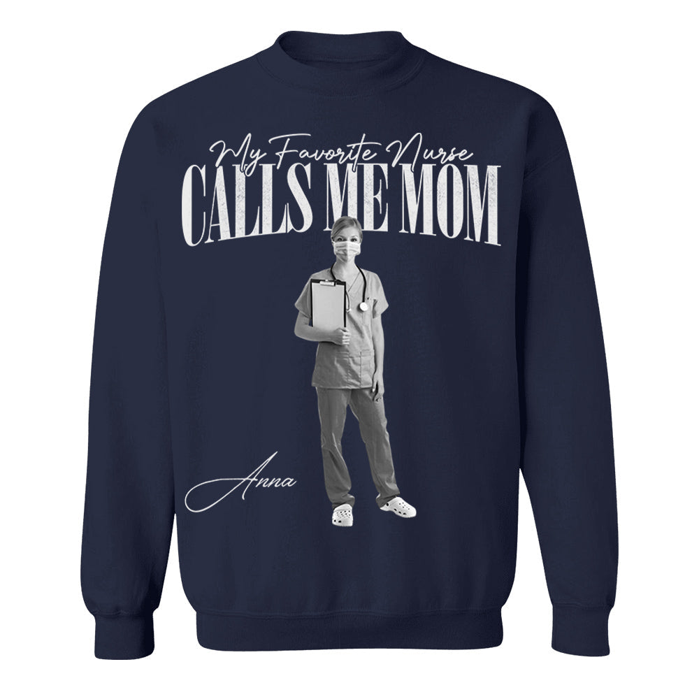 My Favorite Nurse Calls Me Mom Washed Tee Retro Bootleg Shirt For Nurse Family A2110