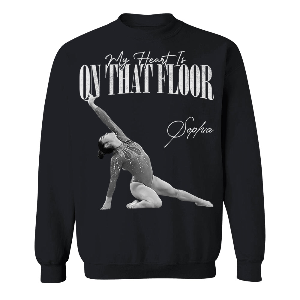 My Heart Is On That Floor - Washed Tee Retro Bootleg Shirt For Gymnast A2110 Li29