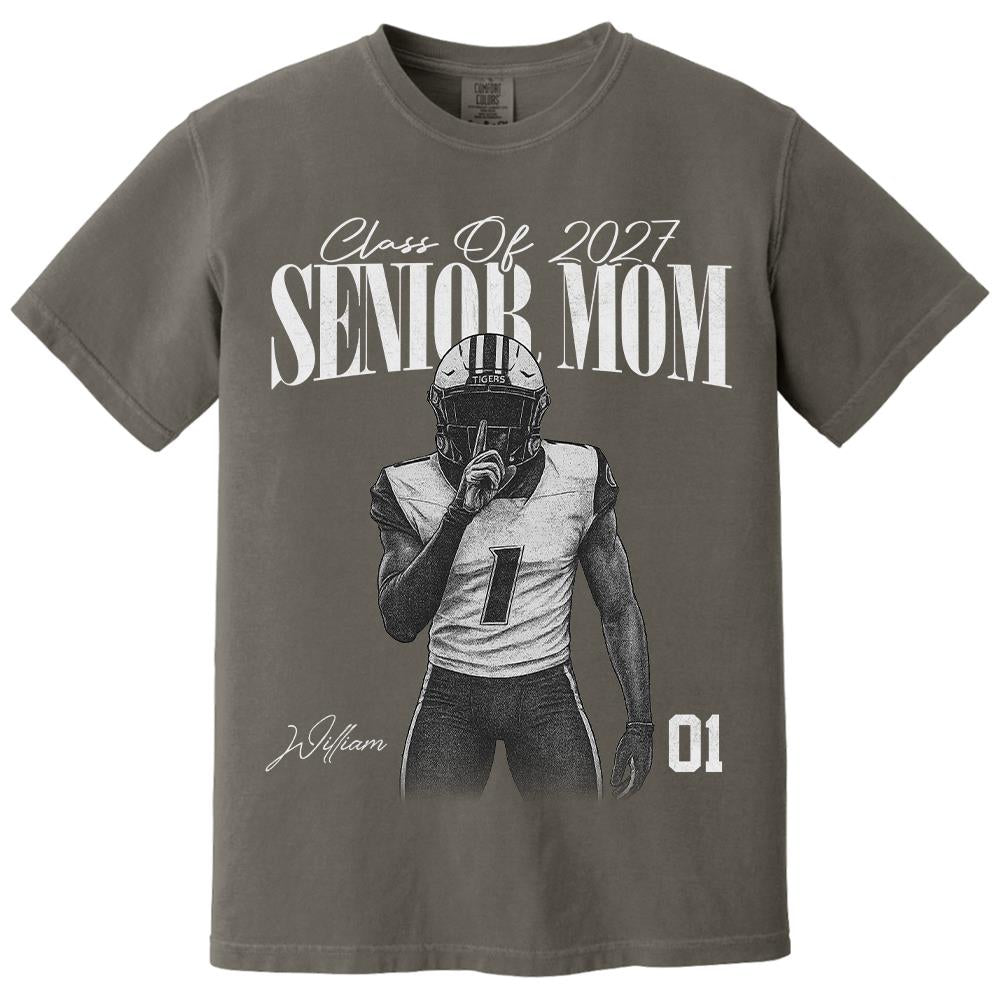 Personalized Senior Mom Shirt, Custom Sports Mom Gameday Shirt Proud Family Gift T1807 Hv01