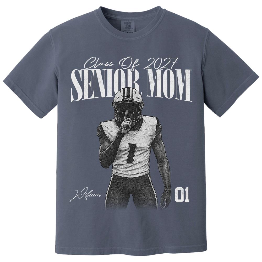 Personalized Senior Mom Shirt, Custom Sports Mom Gameday Shirt Proud Family Gift T1807 Hv01