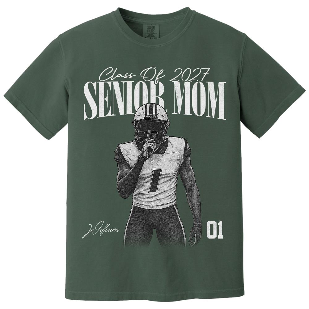 Personalized Senior Mom Shirt, Custom Sports Mom Gameday Shirt Proud Family Gift T1807 Hv01