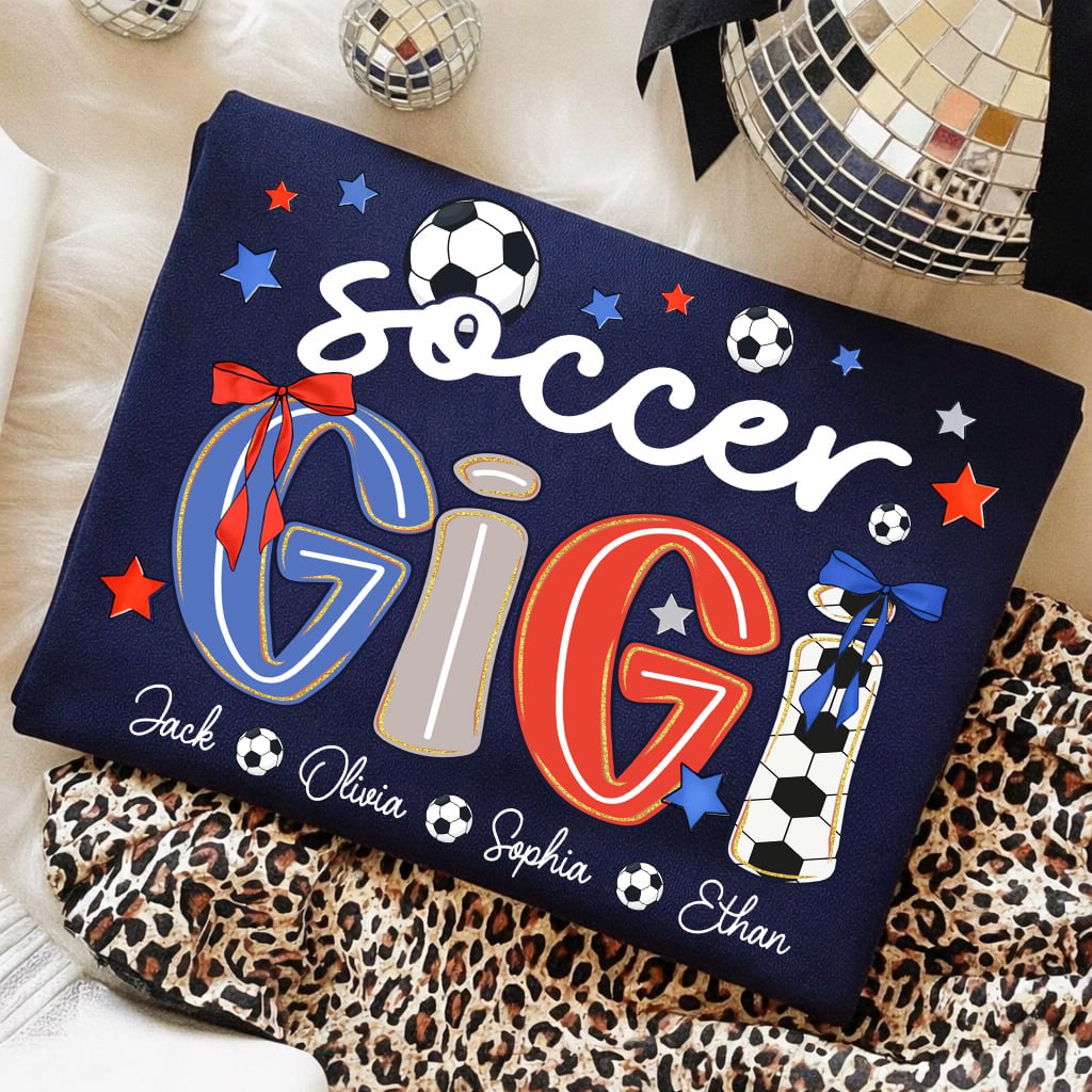 Personalized Soccer Mama Shirt, Custom Soccer Sports Grandma Nickname Shirt