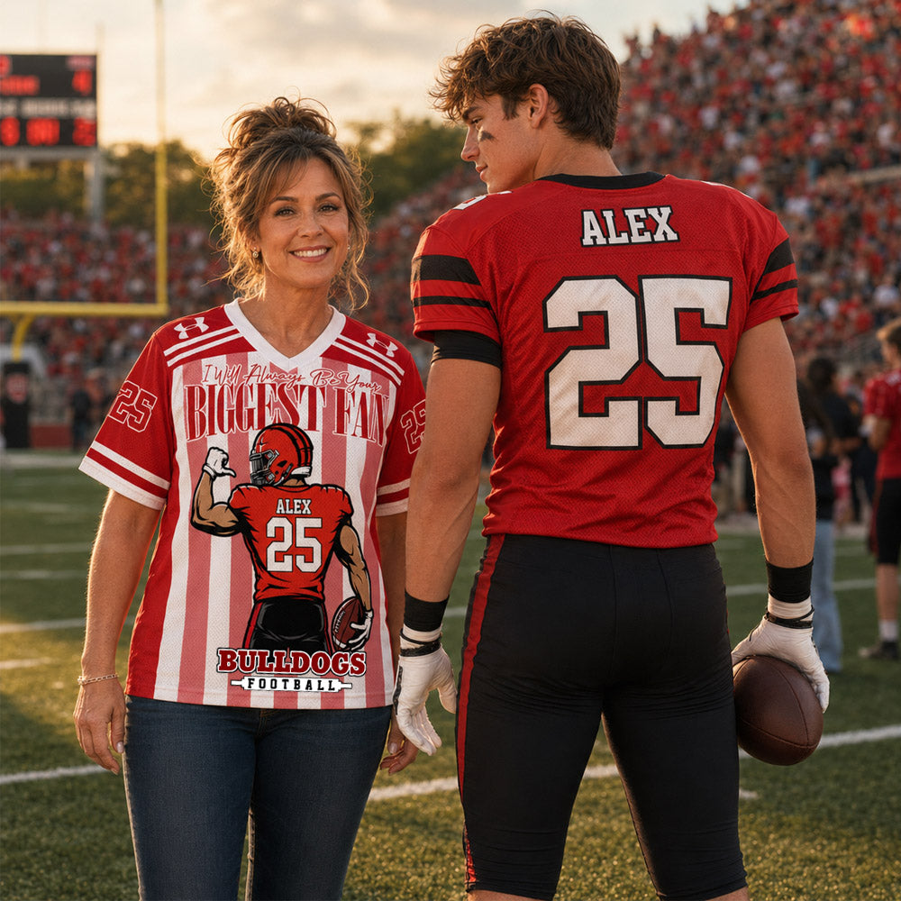 I Will Always Be Your Biggest Fan, Personalized American Football Team Shirt, Football GameDay Custom Shirt, Gift For Football Lovers MI209 Nh00