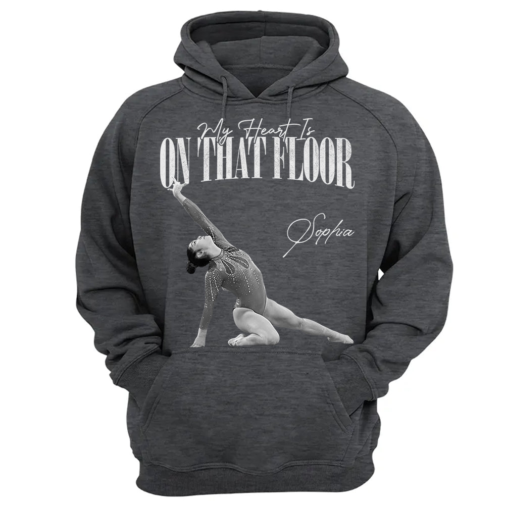 My Heart Is On That Floor - Washed Tee Retro Bootleg Shirt For Gymnast A2110 Li29