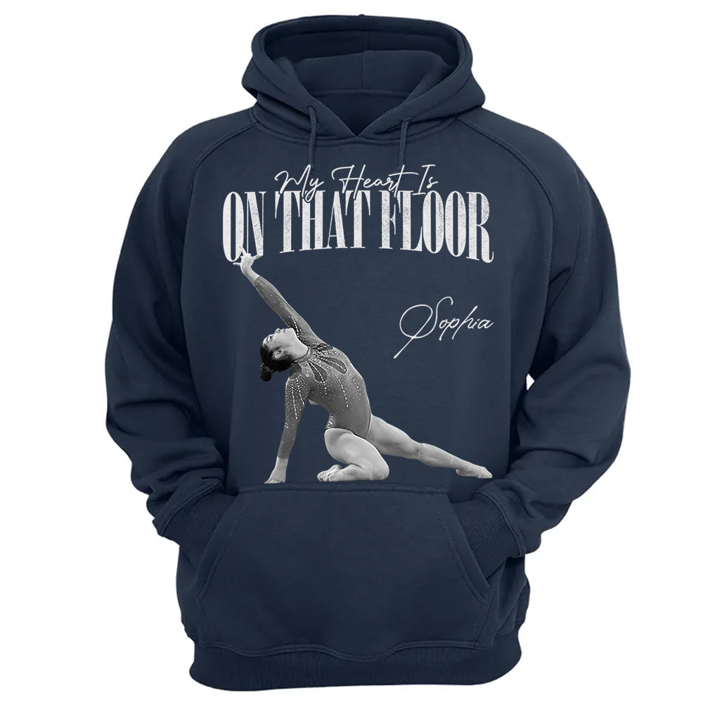 My Heart Is On That Floor - Washed Tee Retro Bootleg Shirt For Gymnast A2110 Li29