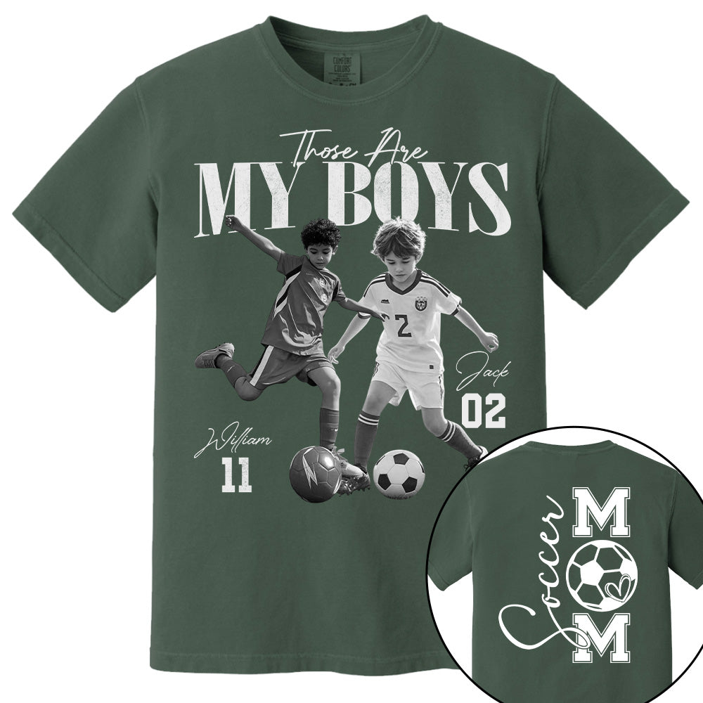 Those Are My Boys – Custom Soccer Shirts with Team Name & Numbers, Retro Washed Tee Na02 Pt99