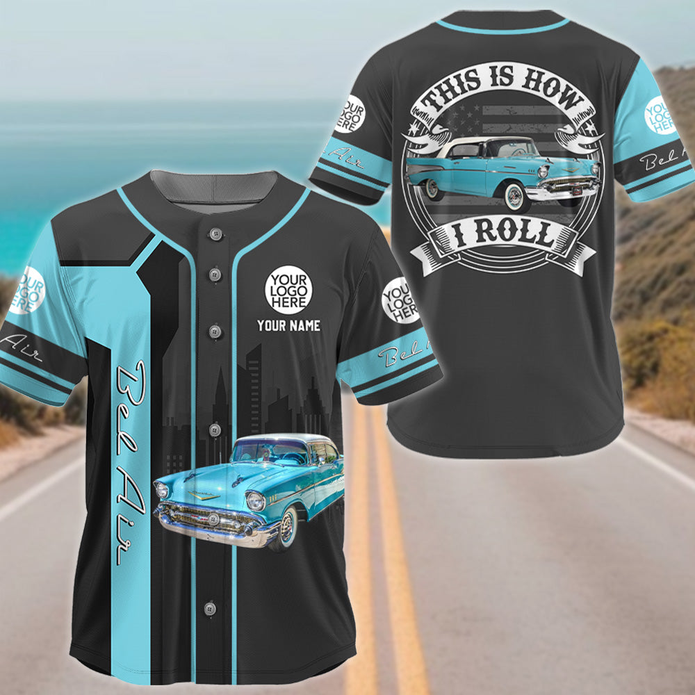 This Is How I Roll - Personalized Classic Car Photo Baseball Jersey A2110 Hv01