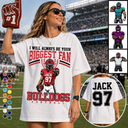 I Will Always Be Your Biggest Fan, Custom Football Player Arts Sport Gameday Shirt, Gift For Football Mom Football Lovers Na02 Nh00
