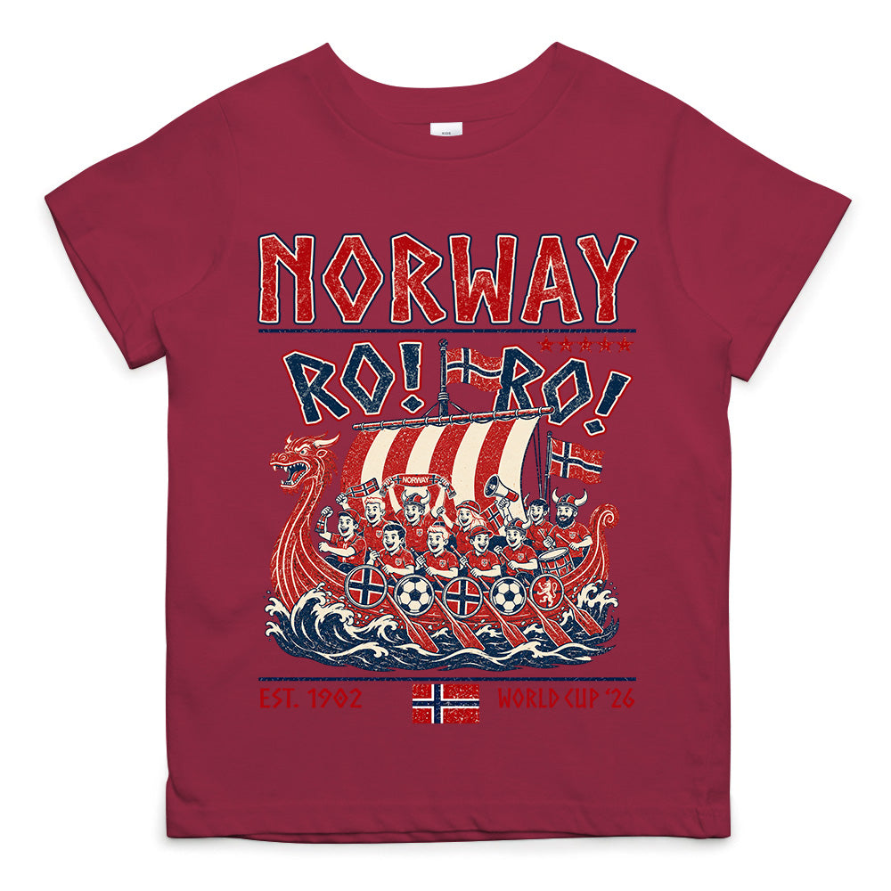 Ro Ro Norway Soccer Shirt – Viking Ship Soccer Fan Tee - Norway Team Soccer 2026 Hv01