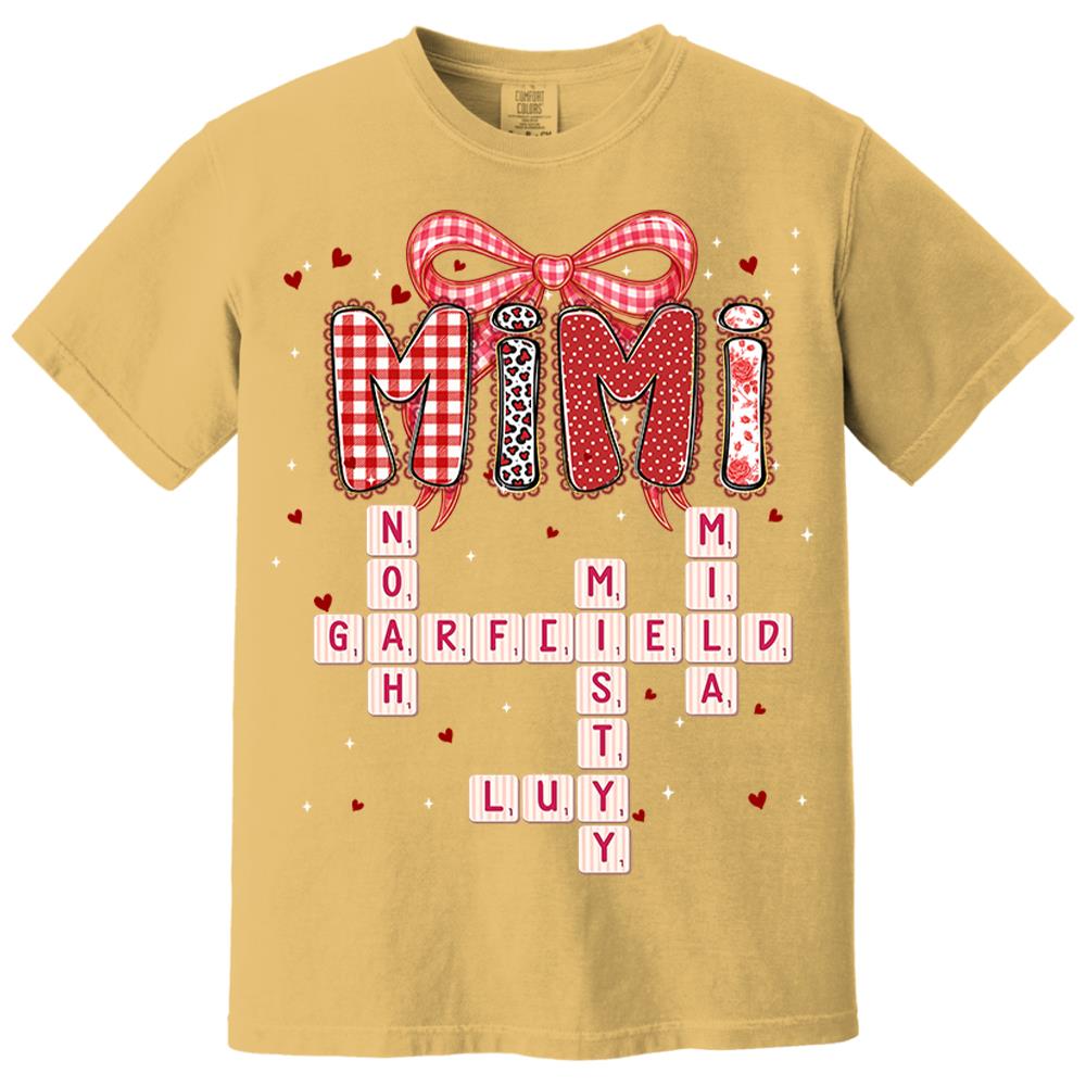 Personalized Mama Gigi Nana Crossword Valentine Shirt
