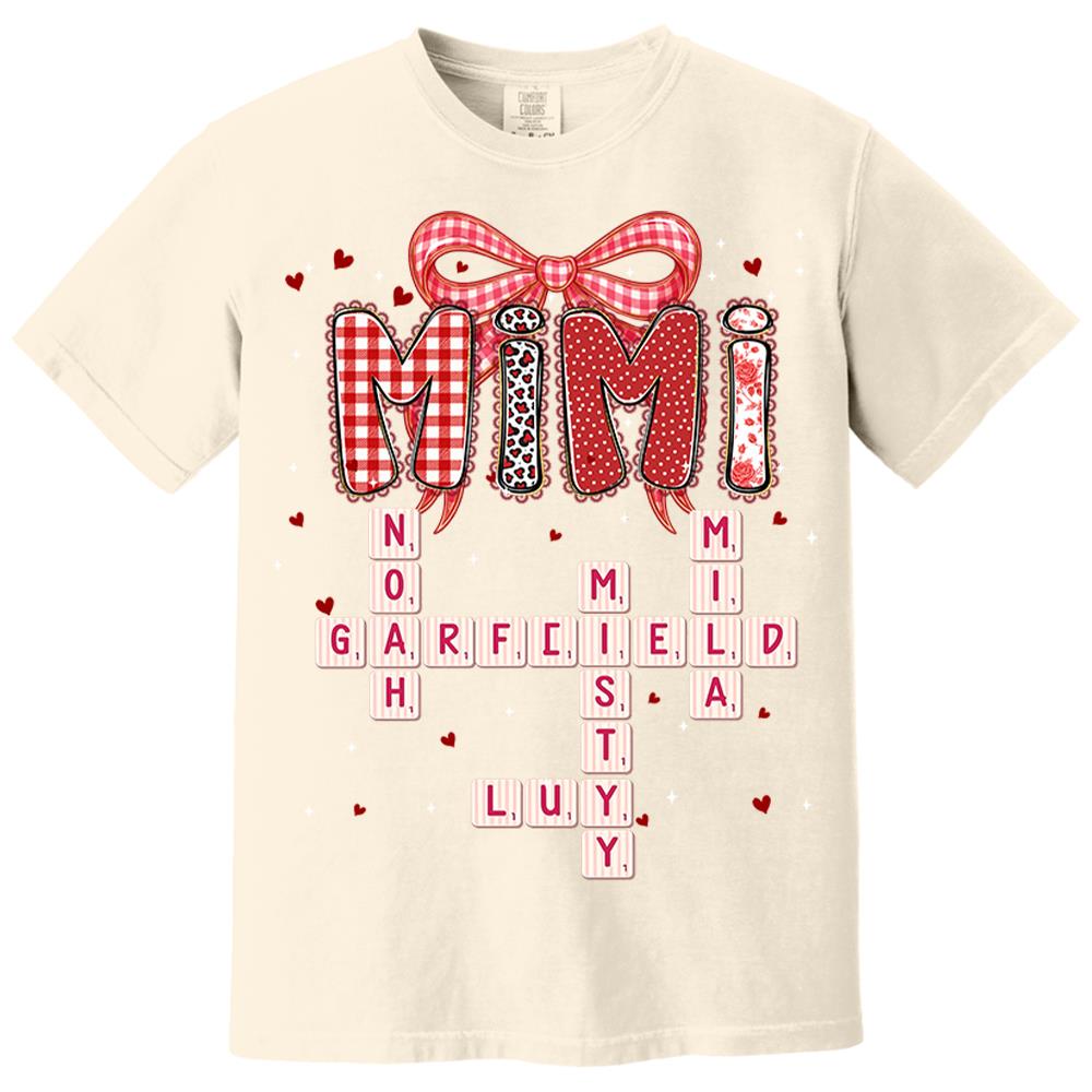 Personalized Mama Gigi Nana Crossword Valentine Shirt