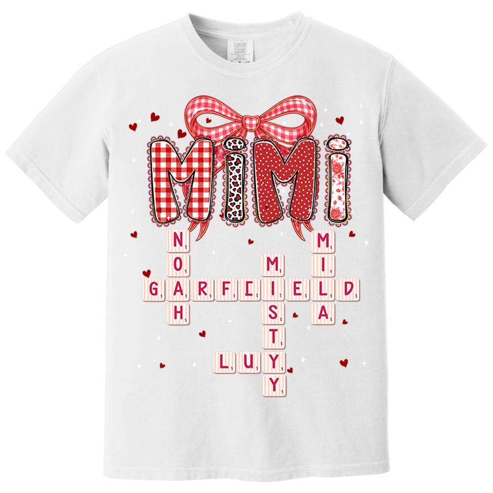Personalized Mama Gigi Nana Crossword Valentine Shirt