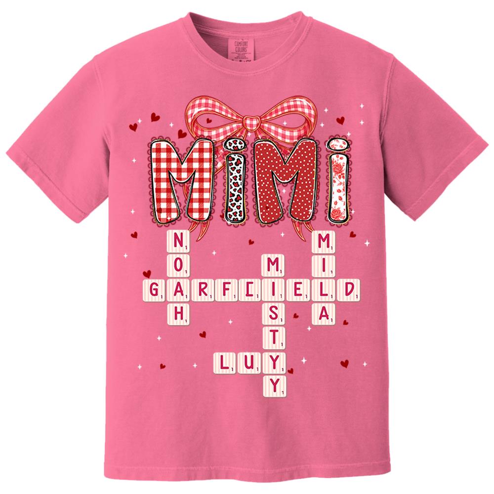Personalized Mama Gigi Nana Crossword Valentine Shirt