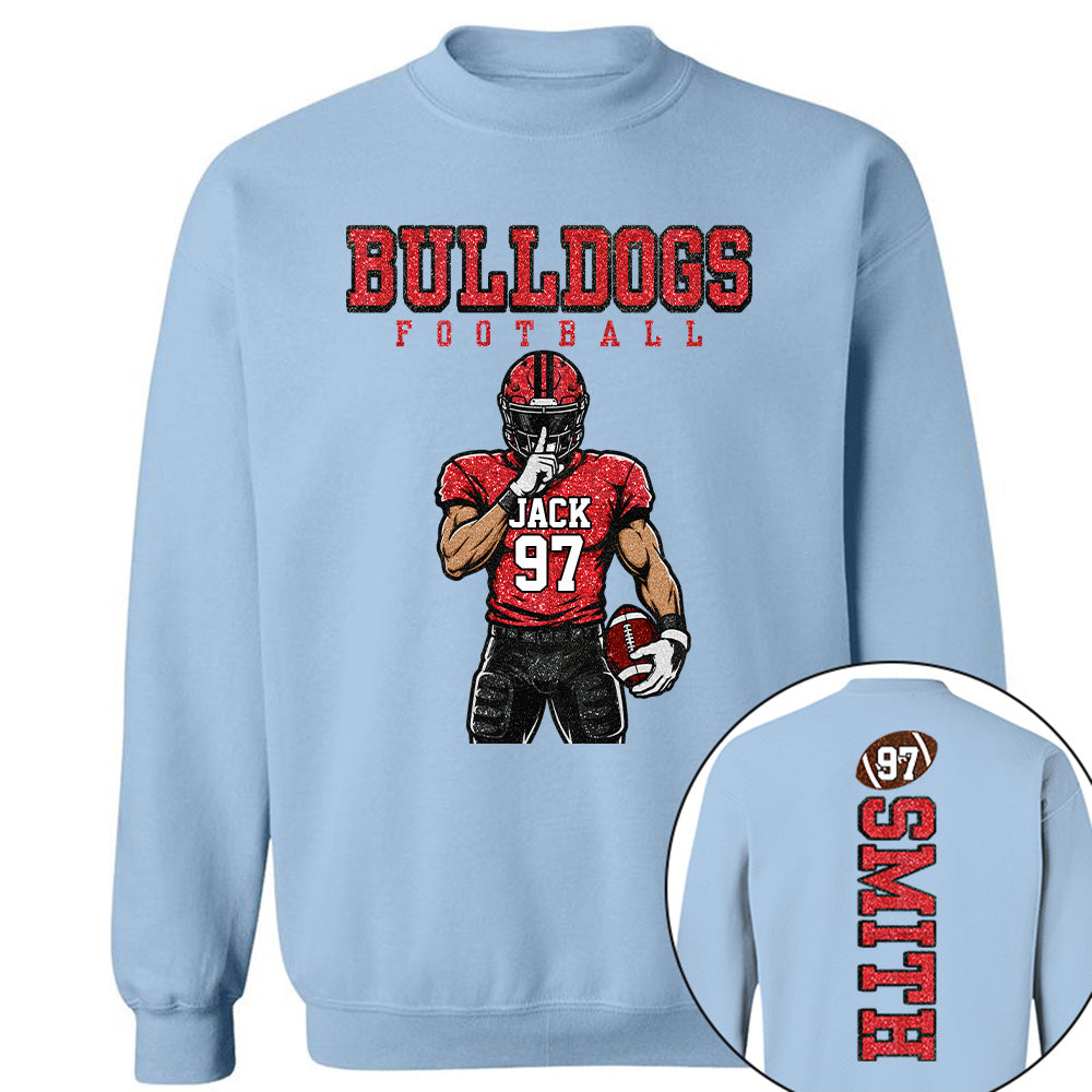 Personalized American Football Mom Shirt - Football GameDay Custom Shirt For Mom, Dad Na02 T24