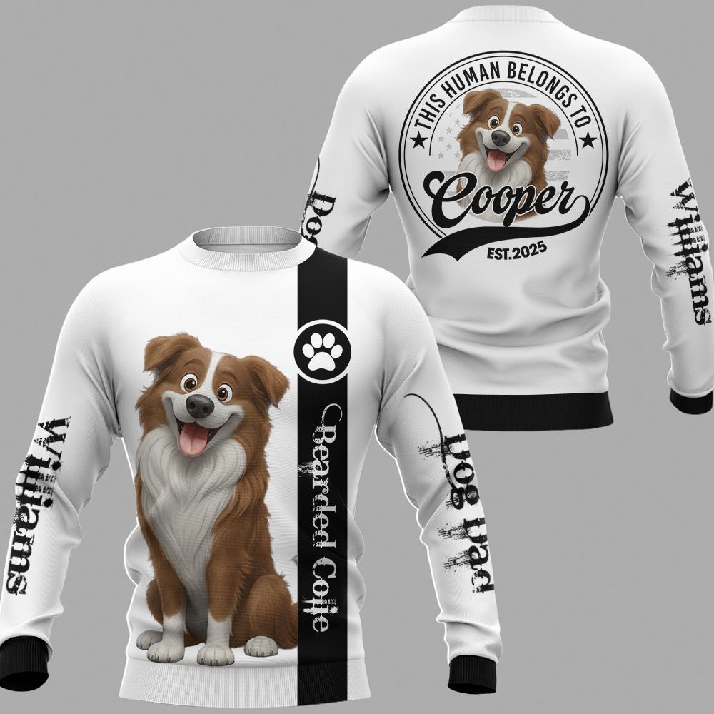This Human Belongs To, Personalized Shirt, Gift For Dog Lover Vr2 T1807 Hv01