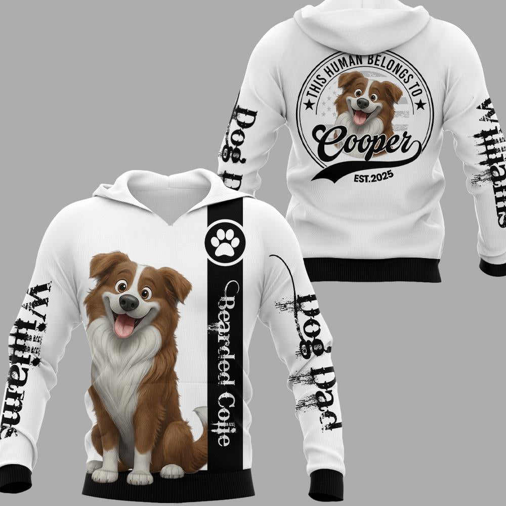 This Human Belongs To, Personalized Shirt, Gift For Dog Lover Vr2 T1807 Hv01