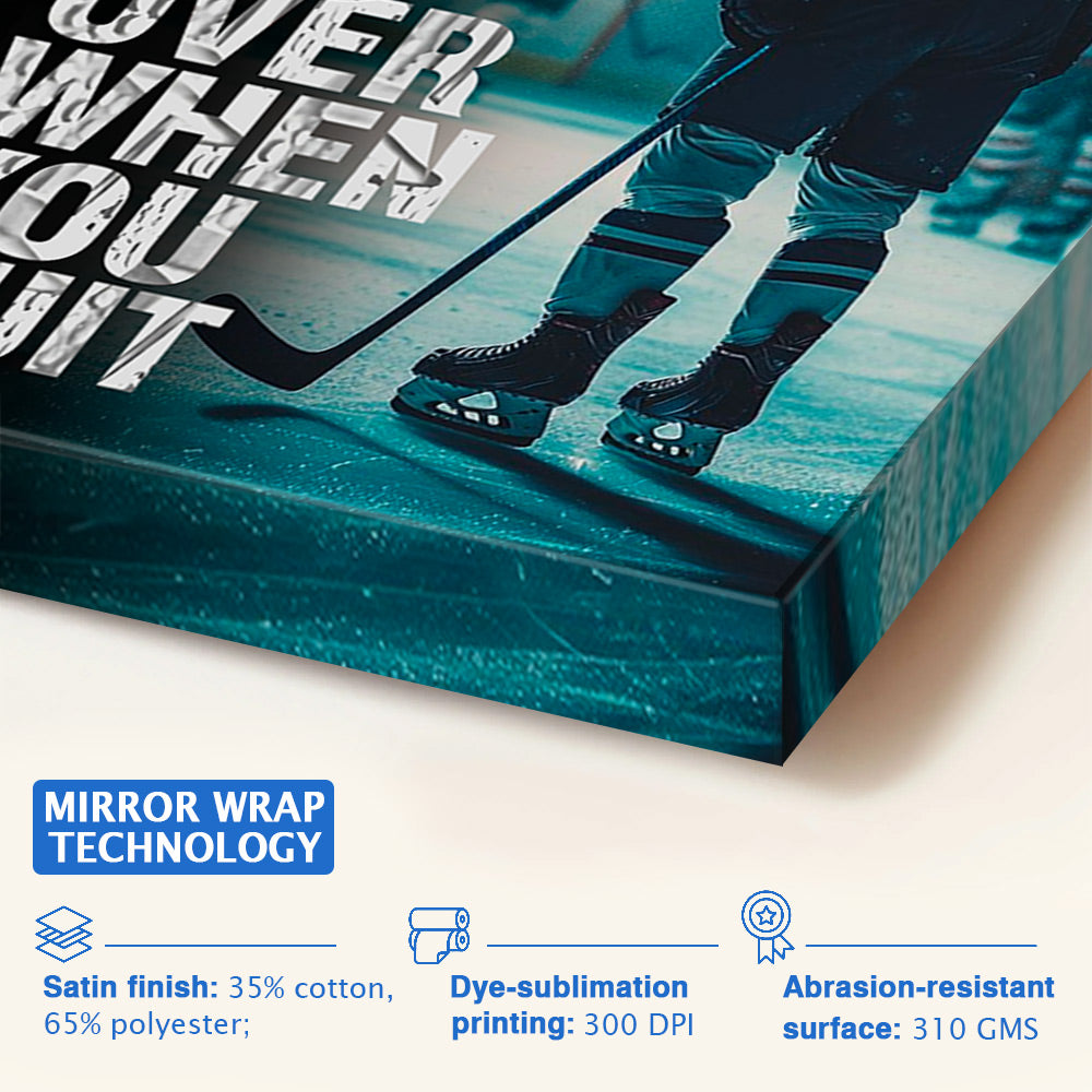 It’s Not Over When You Lose, Personalized Poster, Gift For Ice Hockey Players, Custom Photo Wall Art, Ice Hockey Lover House Decor T1807