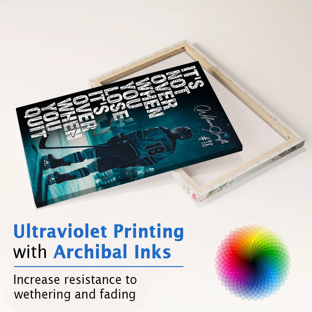 It’s Not Over When You Lose, Personalized Poster, Gift For Ice Hockey Players, Custom Photo Wall Art, Ice Hockey Lover House Decor T1807