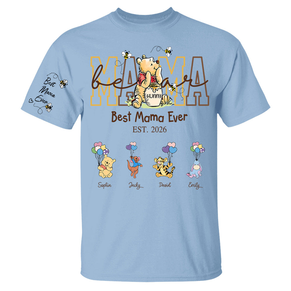 Custom Mama Grandma Bear Shirt, Personalized Shirt Gift For Mom, Grandma, Custom Shirt For Mother's Day MI209