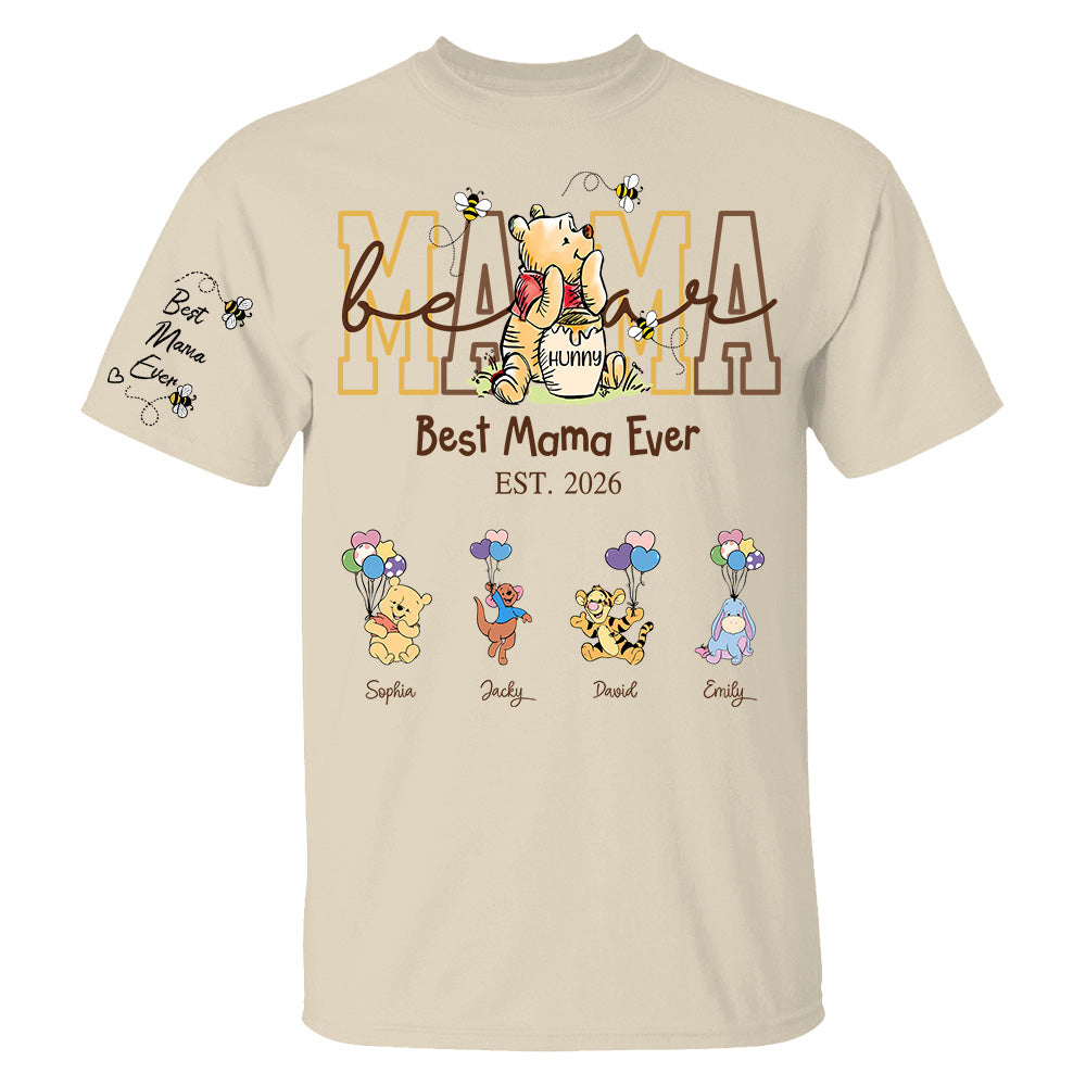 Custom Mama Grandma Bear Shirt, Personalized Shirt Gift For Mom, Grandma, Custom Shirt For Mother's Day MI209