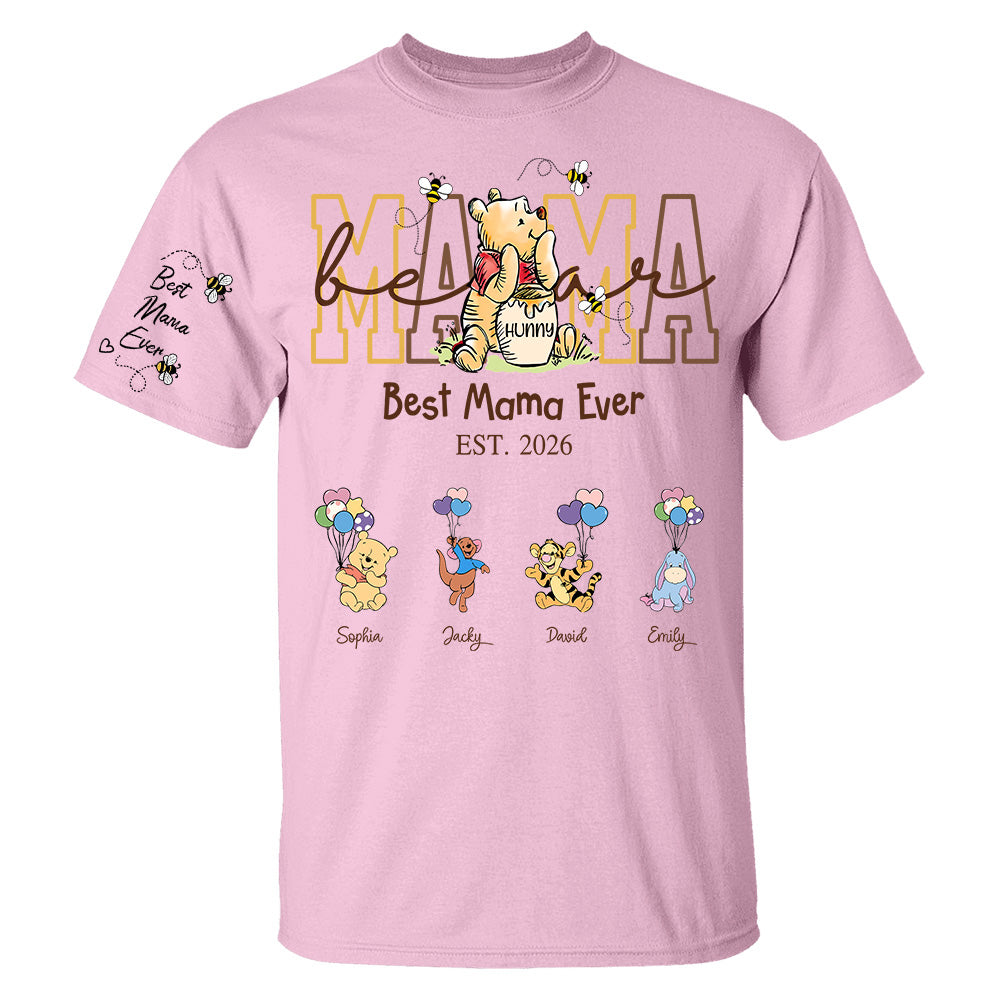 Custom Mama Grandma Bear Shirt, Personalized Shirt Gift For Mom, Grandma, Custom Shirt For Mother's Day MI209