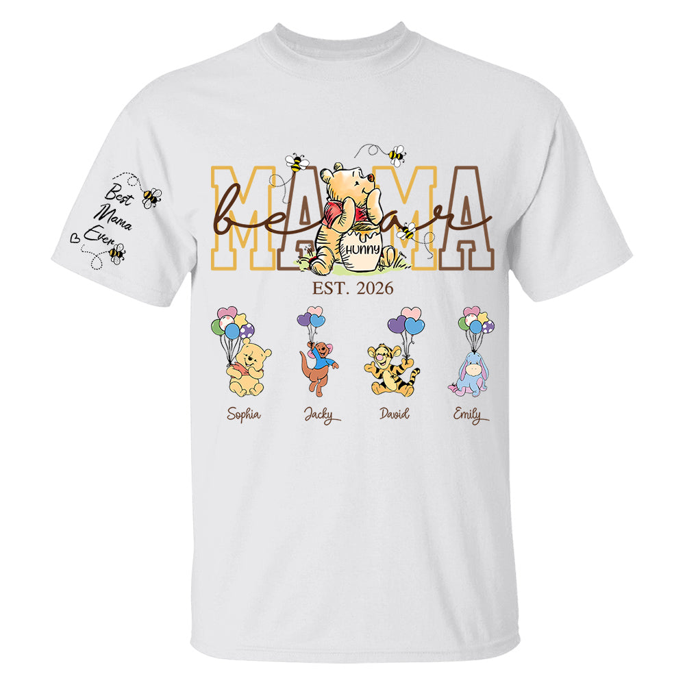 Custom Mama Grandma Bear Shirt, Personalized Shirt Gift For Mom, Grandma, Custom Shirt For Mother's Day MI209